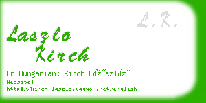 laszlo kirch business card